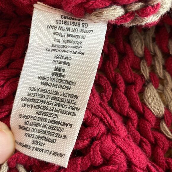 FREE PEOPLE Over Easy Striped Open Chunky Knit Sweater C31 - Picture 7 of 7